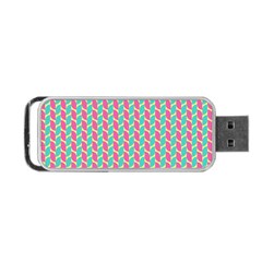 Yellow Blue Pattern Portable Usb Flash (two Sides) by ytdream