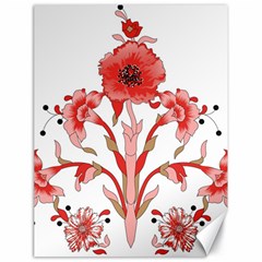 A Design Of A Red Flower On A White Background Canvas 18  X 24  by catchydesignhill