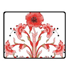 A Design Of A Red Flower On A White Background Two Sides Fleece Blanket (small) by catchydesignhill