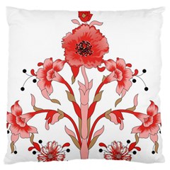 A Design Of A Red Flower On A White Background Standard Premium Plush Fleece Cushion Case (two Sides) by catchydesignhill