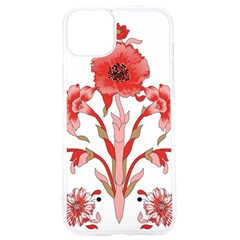 A Design Of A Red Flower On A White Background Iphone 15 Pro Tpu Uv Print Case by catchydesignhill