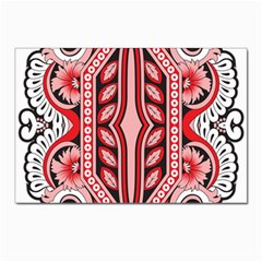 A Design Of A Red And White Pattern Postcard 4 x 6  (pkg Of 10) by catchydesignhill