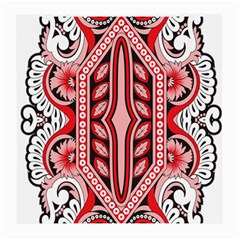 A Design Of A Red And White Pattern Medium Glasses Cloth by catchydesignhill