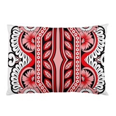 A Design Of A Red And White Pattern Pillow Case by catchydesignhill