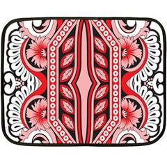 A Design Of A Red And White Pattern Fleece Blanket (mini) by catchydesignhill