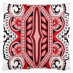 A Design Of A Red And White Pattern Large Cushion Case (two Sides) by catchydesignhill