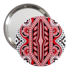 A Design Of A Red And White Pattern 3  Handbag Mirrors by catchydesignhill