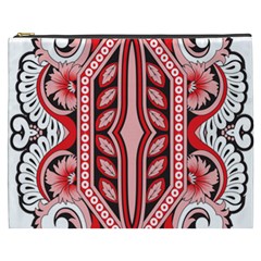 A Design Of A Red And White Pattern Cosmetic Bag (xxxl) by catchydesignhill