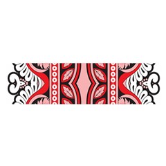 A Design Of A Red And White Pattern Oblong Satin Scarf (16  X 60 ) by catchydesignhill