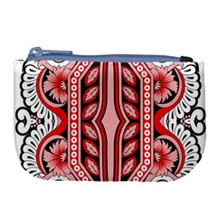 A Design Of A Red And White Pattern Large Coin Purse by catchydesignhill