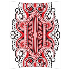 A Design Of A Red And White Pattern Back Support Cushion by catchydesignhill