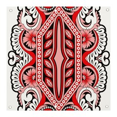 A Design Of A Red And White Pattern Banner And Sign 3  X 3  by catchydesignhill