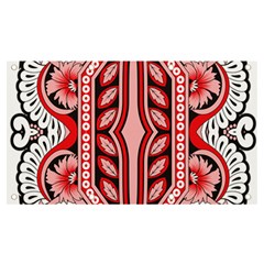 A Design Of A Red And White Pattern Banner And Sign 7  X 4  by catchydesignhill