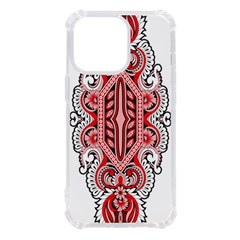 A Design Of A Red And White Pattern Iphone 13 Pro Tpu Uv Print Case by catchydesignhill