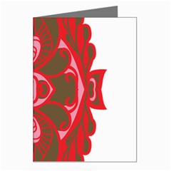 A Red And Brown Design On A White Background Greeting Cards (pkg Of 8) by catchydesignhill