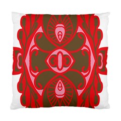 A Red And Brown Design On A White Background Standard Cushion Case (one Side) by catchydesignhill