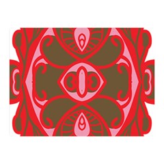 A Red And Brown Design On A White Background Two Sides Premium Plush Fleece Blanket (mini) by catchydesignhill