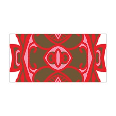 A Red And Brown Design On A White Background Yoga Headband by catchydesignhill