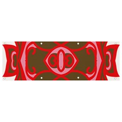 A Red And Brown Design On A White Background Banner And Sign 9  X 3  by catchydesignhill