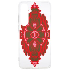 A Red And Brown Design On A White Background Samsung Galaxy S24 Ultra 6 9 Inch Tpu Uv Case by catchydesignhill