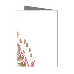 A Drawing Of A Bird With Flowers On It Mini Greeting Cards (pkg Of 8)