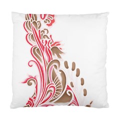 A Drawing Of A Bird With Flowers On It Standard Cushion Case (two Sides) by catchydesignhill