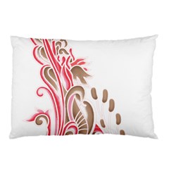 A Drawing Of A Bird With Flowers On It Pillow Case by catchydesignhill