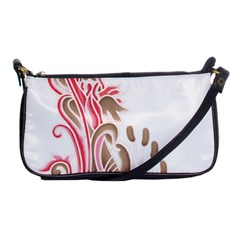 A Drawing Of A Bird With Flowers On It Shoulder Clutch Bag by catchydesignhill