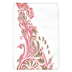 A Drawing Of A Bird With Flowers On It Removable Flap Cover (l) by catchydesignhill