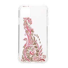 A Drawing Of A Bird With Flowers On It Iphone 11 Tpu Uv Print Case by catchydesignhill