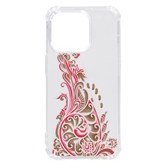 A Drawing Of A Bird With Flowers On It Iphone 14 Pro Tpu Uv Print Case by catchydesignhill