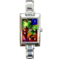 Splash Rectangle Italian Charm Watch by geonetique