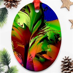 Splash Oval Ornament (two Sides)