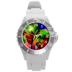 Splash Round Plastic Sport Watch (l)