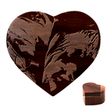 Splash Heart Wood Jewelry Box Front