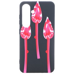 Three Pink Flowers With A Black Background Samsung Galaxy S24 6 2 Inch Black Tpu Uv Case by catchydesignhill