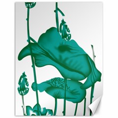 A Painting Of A Flower And A Fish On A Black Background Canvas 12  X 16  by catchydesignhill