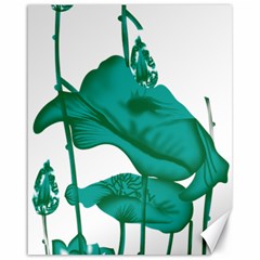 A Painting Of A Flower And A Fish On A Black Background Canvas 16  X 20  by catchydesignhill