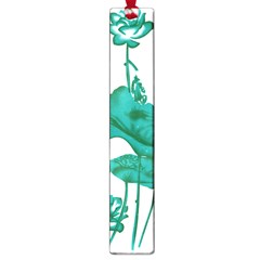 A Painting Of A Flower And A Fish On A Black Background Large Book Marks by catchydesignhill