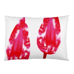 A Pair Of Red Leaves On A Black Background Pillow Case (two Sides) by catchydesignhill