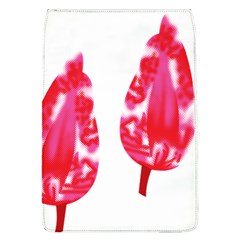 A Pair Of Red Leaves On A Black Background Removable Flap Cover (l) by catchydesignhill