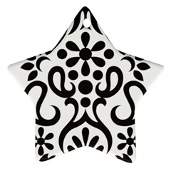 A Black And White Image Of An Ornate Design Ornament (star) by catchydesignhill