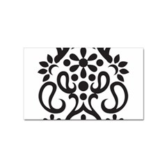 A Black And White Image Of An Ornate Design Sticker (rectangular) by catchydesignhill