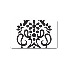 A Black And White Image Of An Ornate Design Magnet (name Card) by catchydesignhill