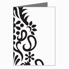 A Black And White Image Of An Ornate Design Greeting Card