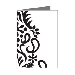 A Black And White Image Of An Ornate Design Mini Greeting Card by catchydesignhill