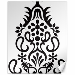 A Black And White Image Of An Ornate Design Canvas 16  X 20  by catchydesignhill