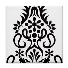 A Black And White Image Of An Ornate Design Face Towel by catchydesignhill