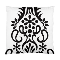 A Black And White Image Of An Ornate Design Standard Cushion Case (one Side) by catchydesignhill