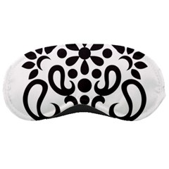 A Black And White Image Of An Ornate Design Sleep Mask by catchydesignhill